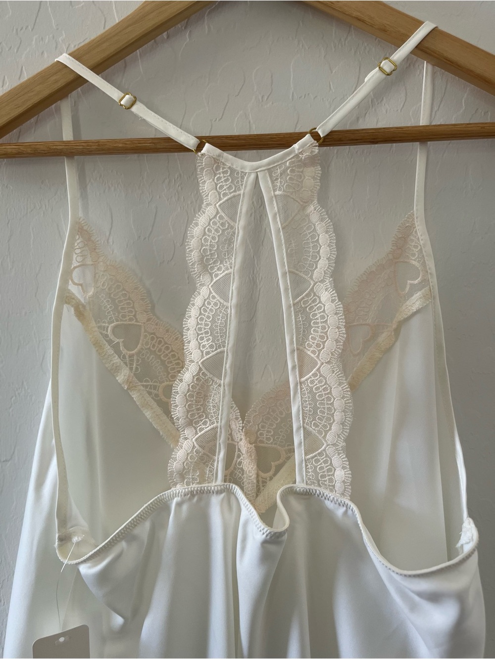 Flora Nikrooz Kit Matte Satin Cami Set- Ivory Bridal Pajamas- Wedding Honeymoon - Picture 7 of 8